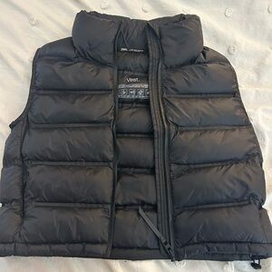 Zara Midnight Black Quilted Vest